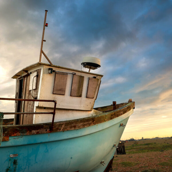 Romney Marsh sunset photography – a local beauty showing the human impact on nature